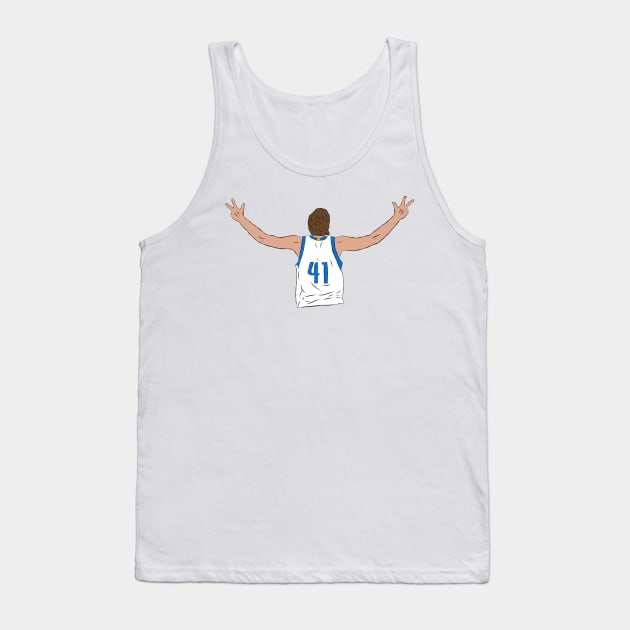 Dirk Nowitzki Celebration Tank Top by rattraptees